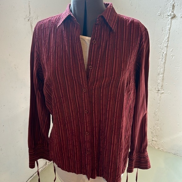 Columbia sportswear company button down shirt striped embroidered front design - Picture 1 of 11